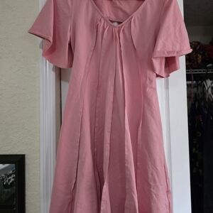 Short Pink Dress With Open Back